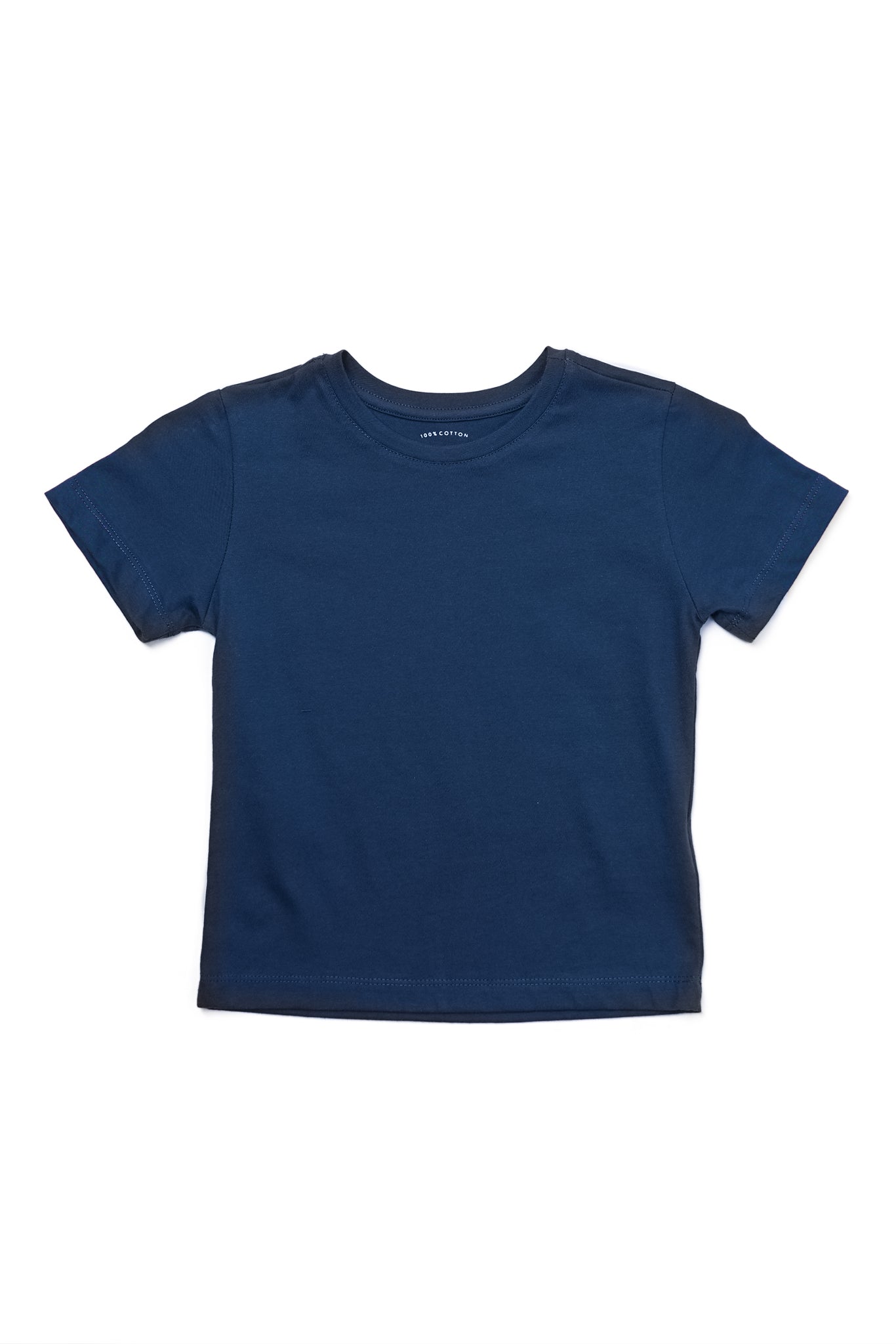 Back view of By The Sea House Kids T-shirt in Navy with clean casual silhouette