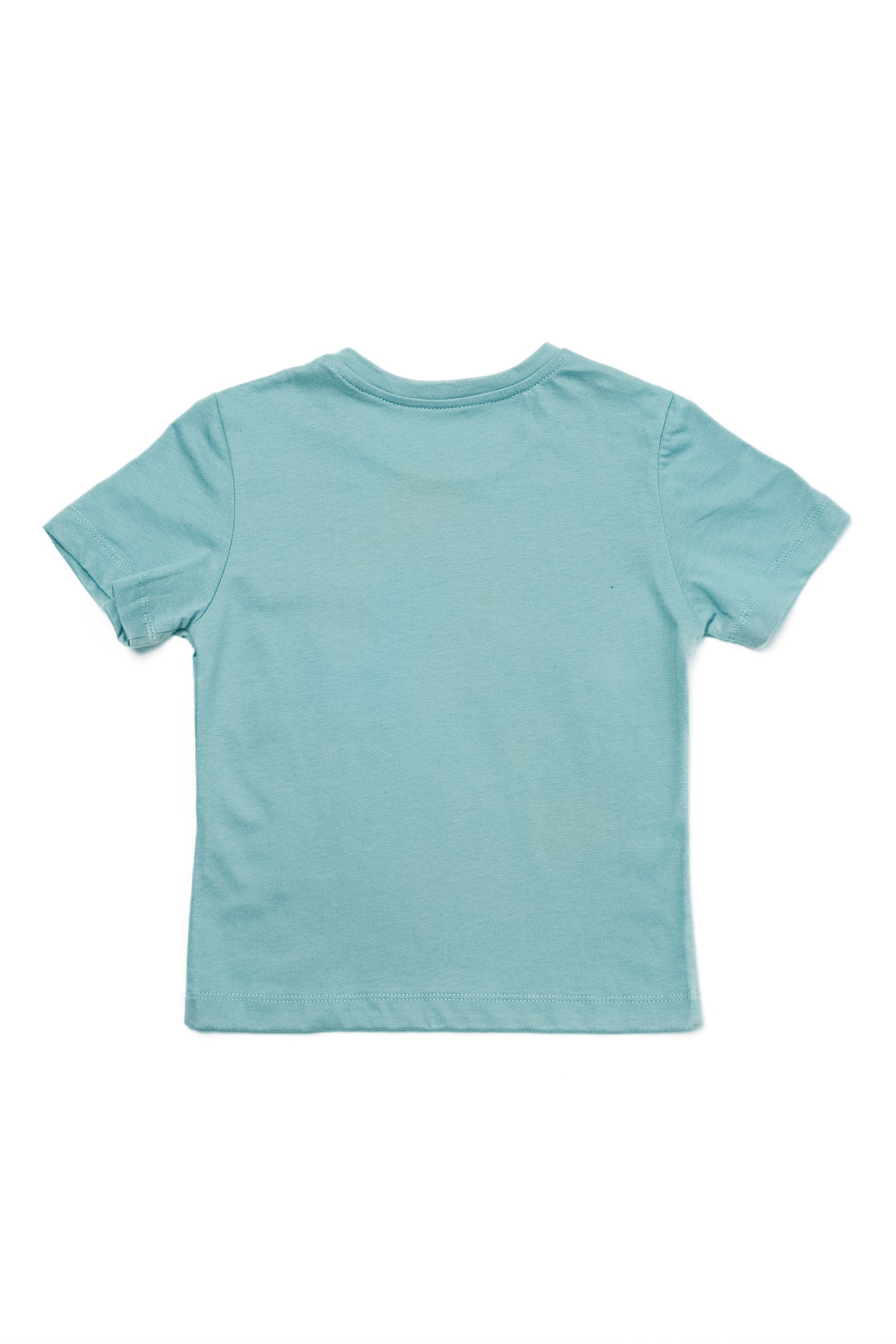 Back view of SURF CANGGU Kids T-shirt in Turquoise with clean minimalist silhouette