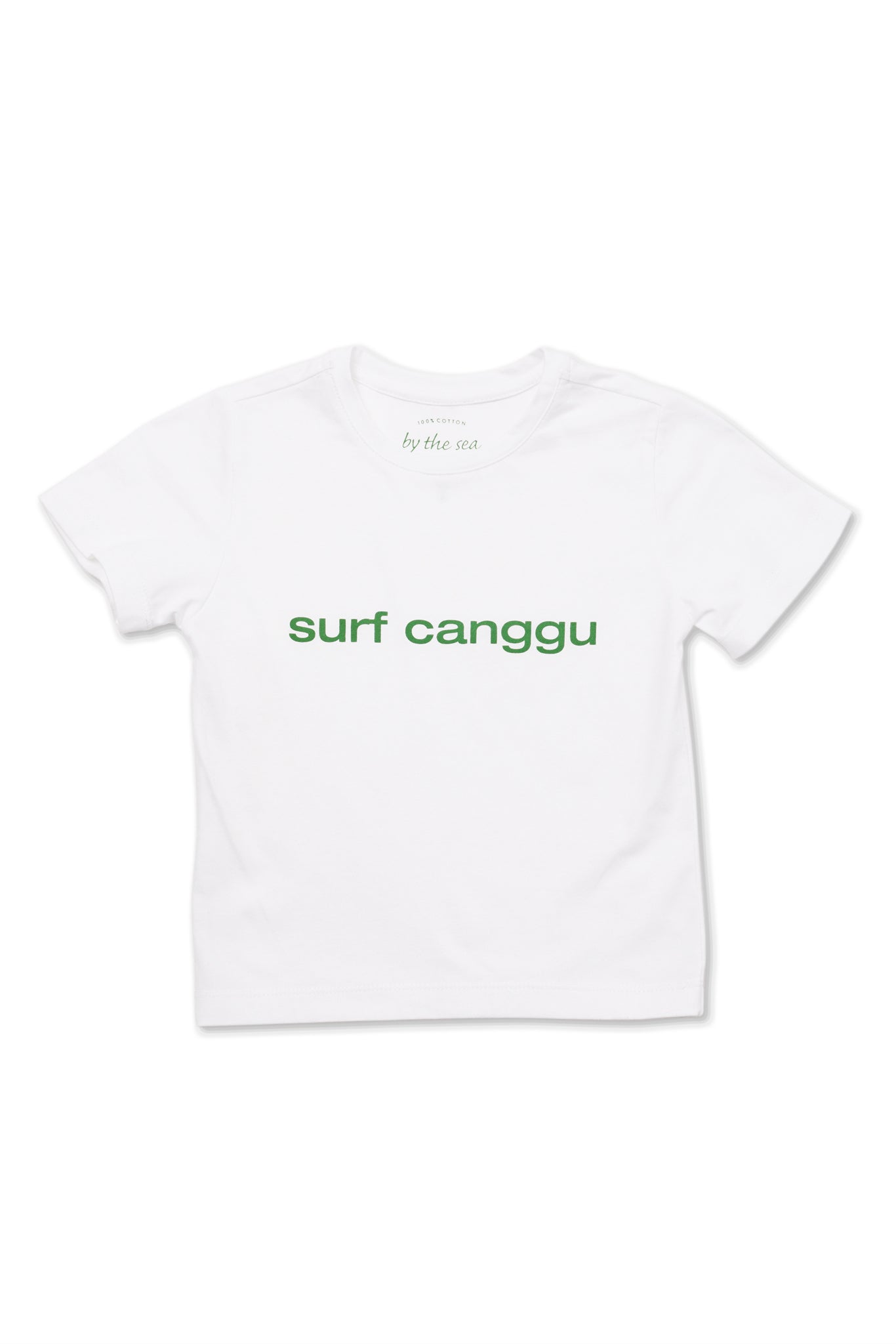 Kids T-shirt SURF CANGGU in White, soft cotton surf-inspired essential for tropical resortwear