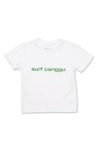 Kids T-shirt SURF CANGGU in White, soft cotton surf-inspired essential for tropical resortwear