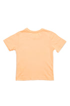 Back view of UBUD BALI Kids T-shirt in Peach with clean minimalist silhouette