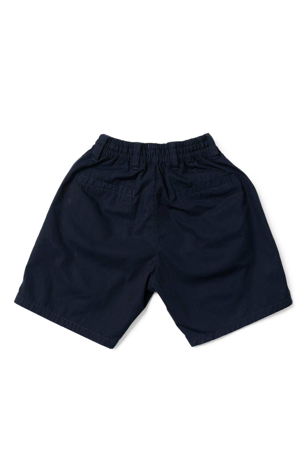 Classic back view of the Koda Boys Cotton Bermuda in Navy