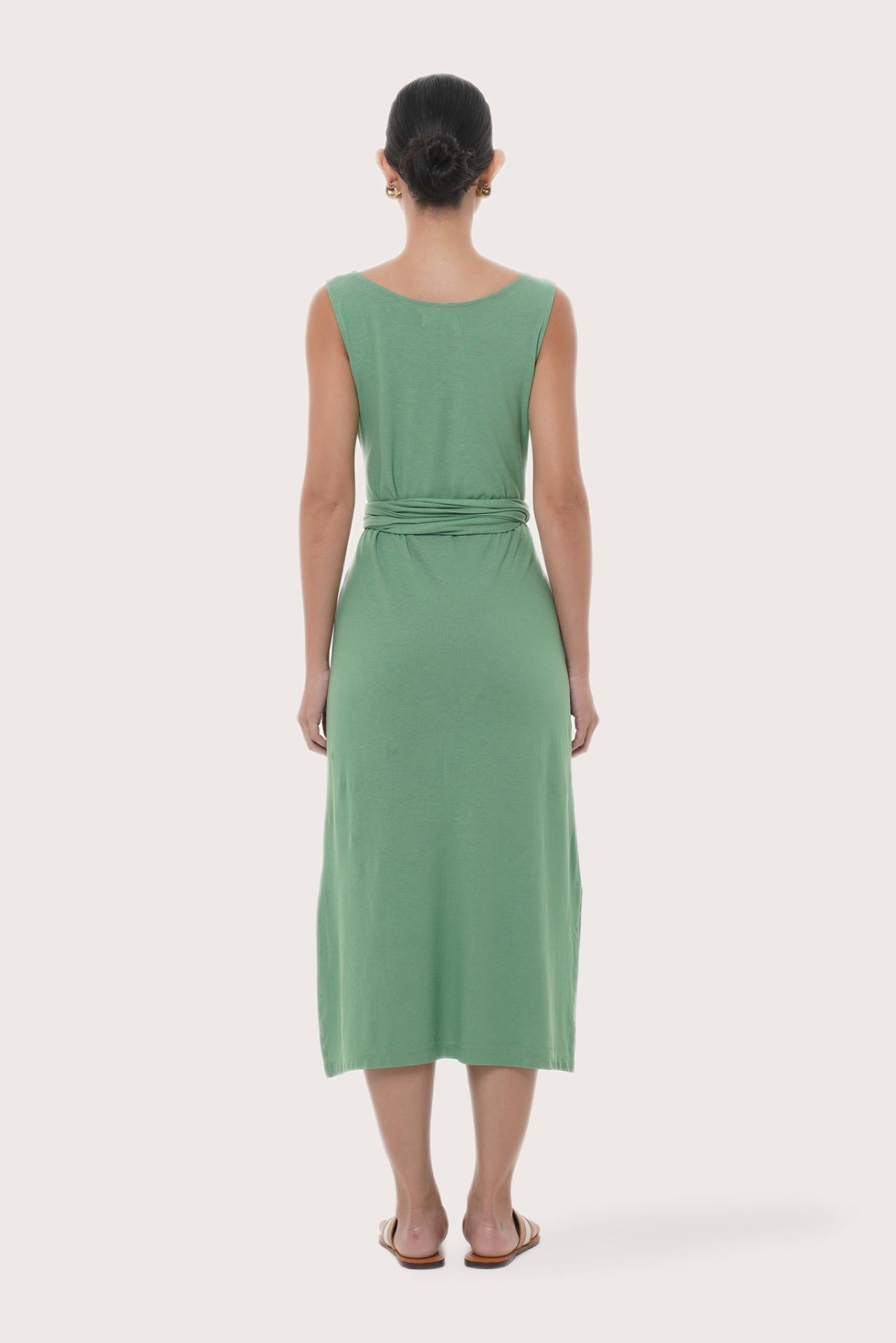 By The Sea Bali Back view of the Kyra Dress in Sage