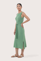 By The Sea Bali Side profile of the Kyra Dress showcasing its graceful drape and relaxed fit