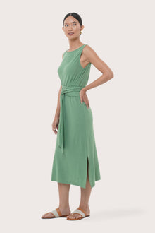 By The Sea Bali Side profile of the Kyra Dress showcasing its graceful drape and relaxed fit