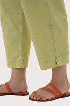 By The Sea Bali Tailored detail highlighting the Ladies Cropped Pants in Sage