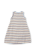 Elegant back view of the Laguna Kids Cotton Dress in Stripe