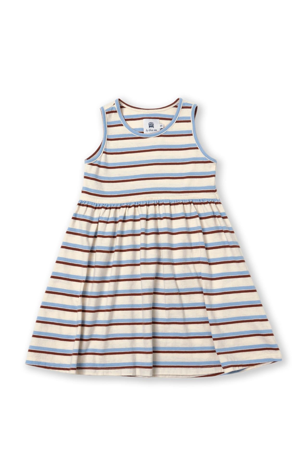 By The Sea Bali Laguna Kids Cotton Dress in Stripe with a relaxed and playful silhouette