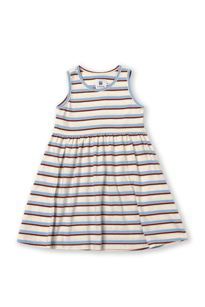 By The Sea Bali Laguna Kids Cotton Dress in Stripe with a relaxed and playful silhouette