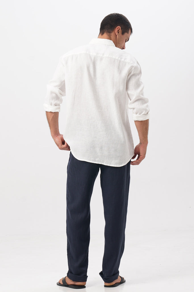 Baron Linen Shirt Off White