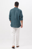 Baron Linen Shirt Army Green