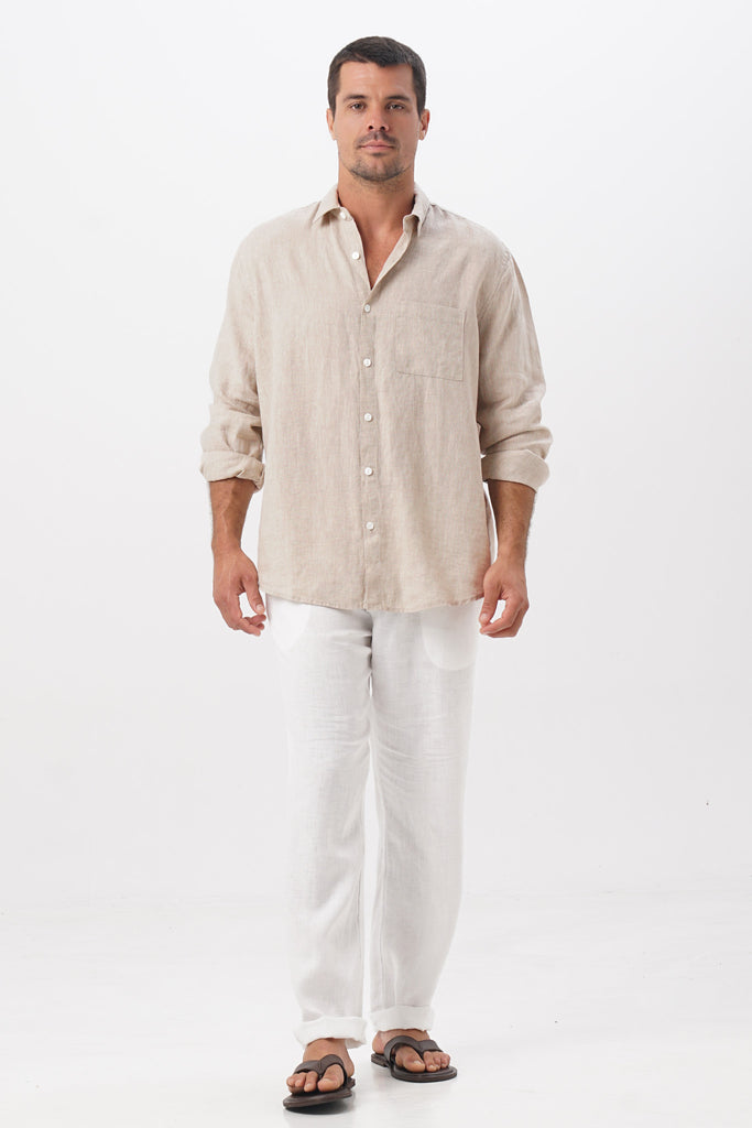 Baron Linen Shirt Cream