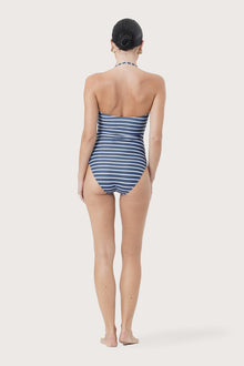 Back view of Mara One Piece Swimsuit Stripes Strifu with a refined and flattering design