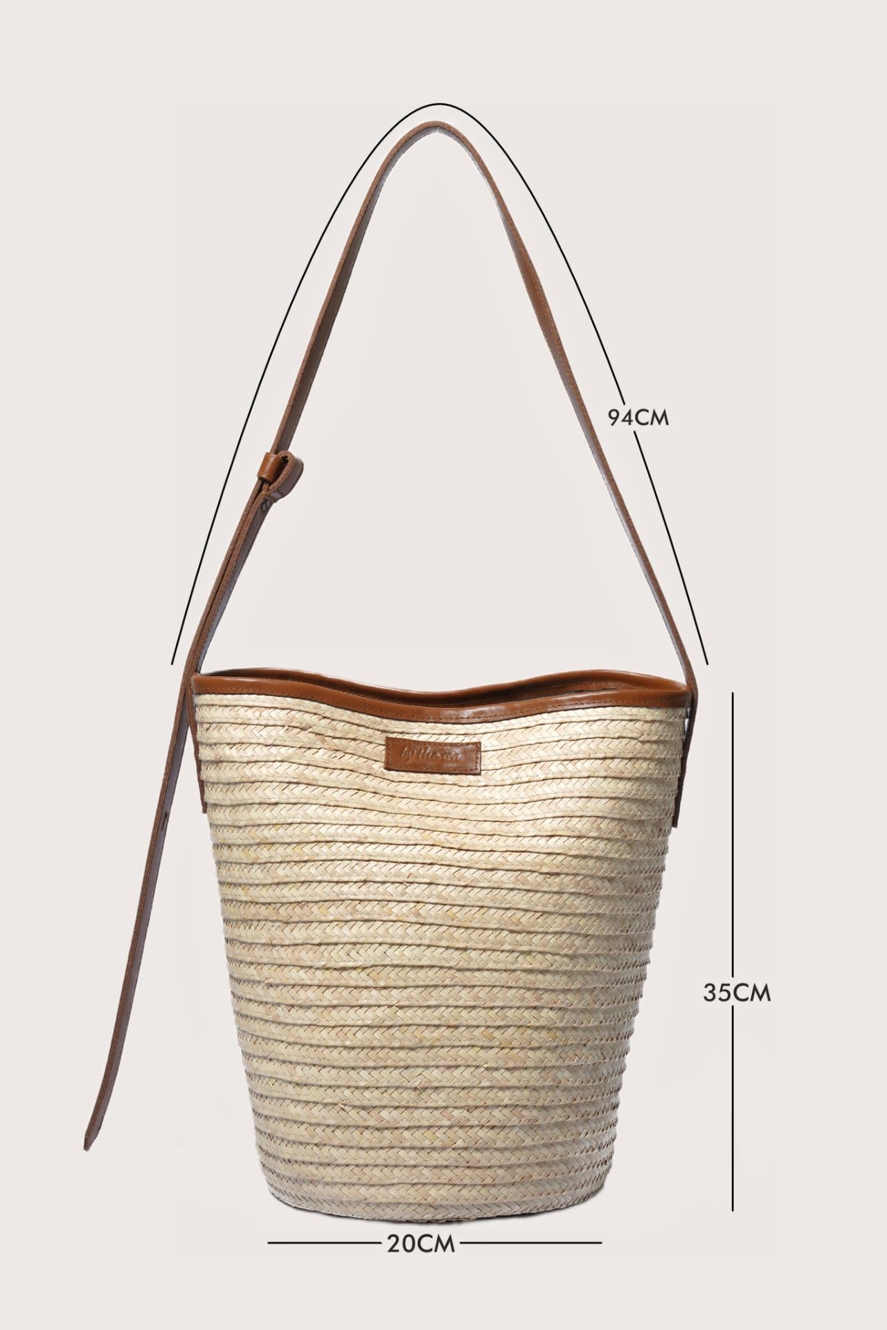 Full view of the Marine Bag Light Brown capturing its spacious design and effortless vacation appeal