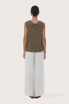 By The Sea Bali Back view of the Mera Sleeveless Top in Brown