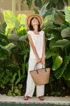 By The Sea Bali Mera Sleeveless Top in White featuring a relaxed silhouette and effortless resort style
