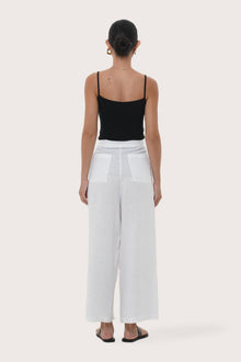 By The Sea Bali Back view of the Merca Wrap Pant in White