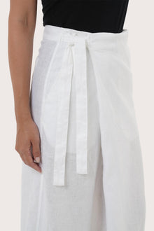 By The Sea Bali Refined wrap detail on the Merca Wrap Pant in White
