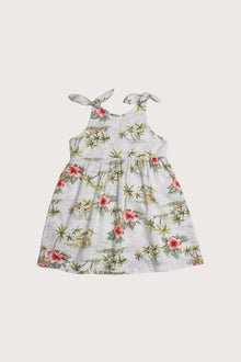 By The Sea Bali Molly Tie Dress in Island Rhythm print with a playful tropical silhouette