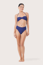 Front view of Naia Bikini Top featuring a refined and elegant swimwear silhouette