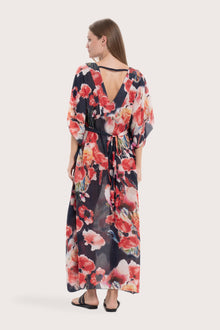 nami-kaftan-rayon-nylon-bougenville-multicolor-navy-base-by-the-sea-bali-back