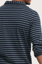Back detail of the Nautical Stripe Pullover Stripes in Navy by By The Sea Bali – premium stitching and artisan quality