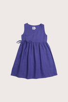 By The Sea Bali Ortun Linen Kids Dress in Purple with a relaxed and elegant summer silhouette