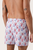 Full view of the Coral Light Blue Paco Swim Trunk — easy poolside dressing by By The Sea Bali