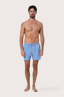 Front view of the Paco Swim Trunk in Light Blue by By The Sea Bali