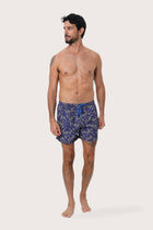 Back view of the Tropic Garde Blue Paco Swim Trunk showing the pocket detail by By The Sea Bali