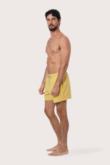 Front view of the Paco Swim Trunk in Yellow by By The Sea Bali