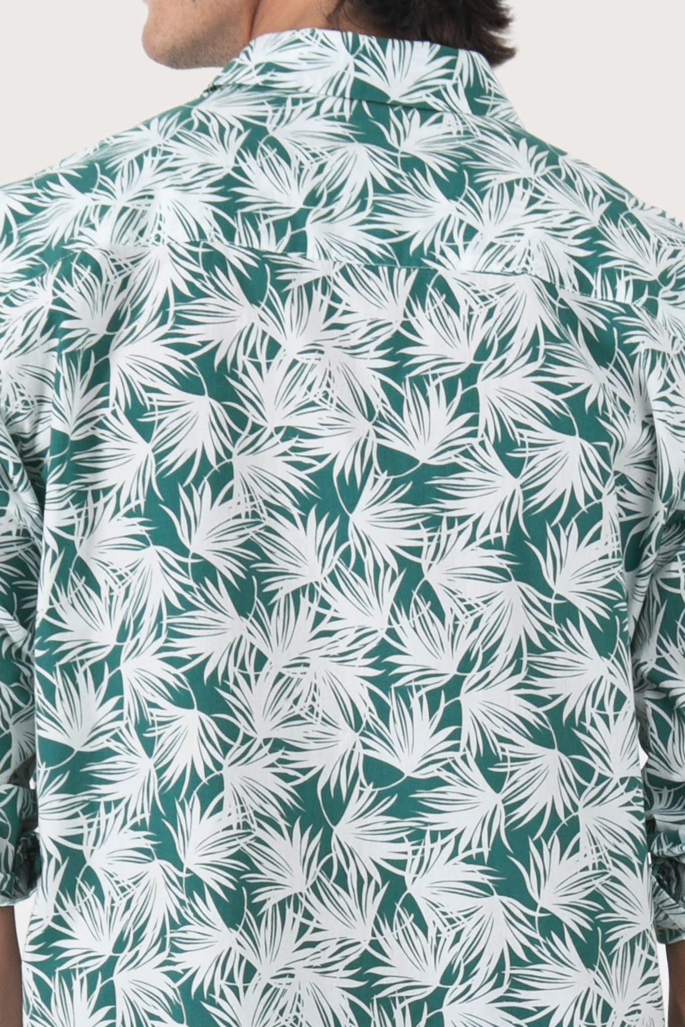 Panta Cotton Shirt Summer Flora Crowd Leaves