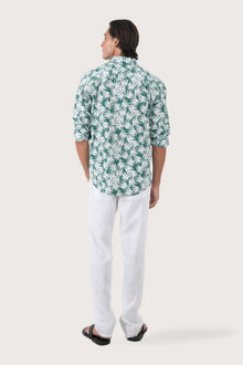 Panta Cotton Shirt Summer Flora Crowd Leaves