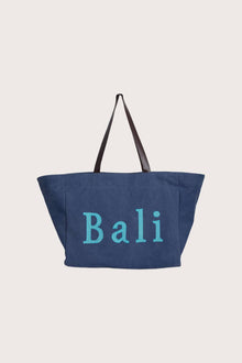 By The Sea Bali Paradise Tote Bag in navy featuring a spacious silhouette and timeless resort elegance
