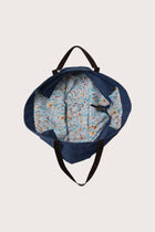 Interior detail of the Paradise Tote Bag Navy showcasing its practical organization and premium craftsmanship