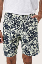 Waistband and pocket detail of the Little Palm Light Green Paulo Bermuda Shorts by By The Sea Bali