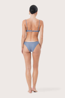Back view of Pearl Bikini Bottom Stripes Strauv with elegant coverage and a flattering fit