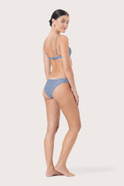 Side profile of Pearl Bikini Bottom Stripes Strauv highlighting its sleek shape