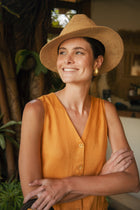 Petal Earring styled as a sophisticated resort accessory