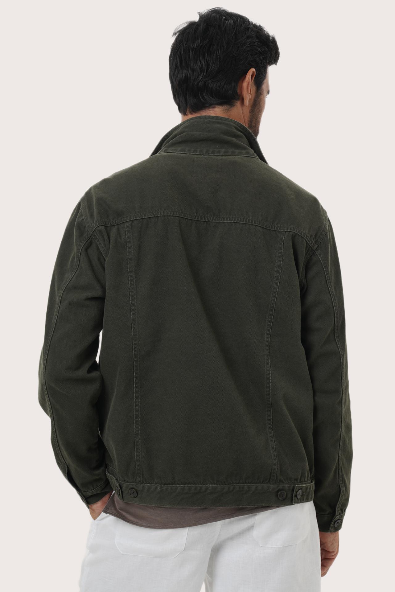 Detailed back view highlighting the relaxed silhouette and cotton craftsmanship