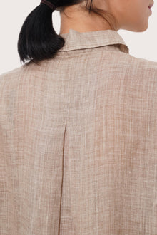 By The Sea Bali Lightweight fabric detail highlighting the Rae Shirt's breathable construction