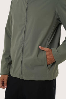 Close-up texture of the lightweight polyester fabric and premium craftsmanship