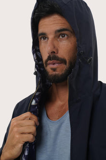 Close-up texture of the lightweight polyester fabric and premium craftsmanship