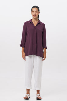 Amalia side slit shirt Vino