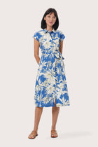 By The Sea Bali Women's Sabang Dress in Hibiscan Batik Blue styled for effortless island living with an elegant resort silhouette