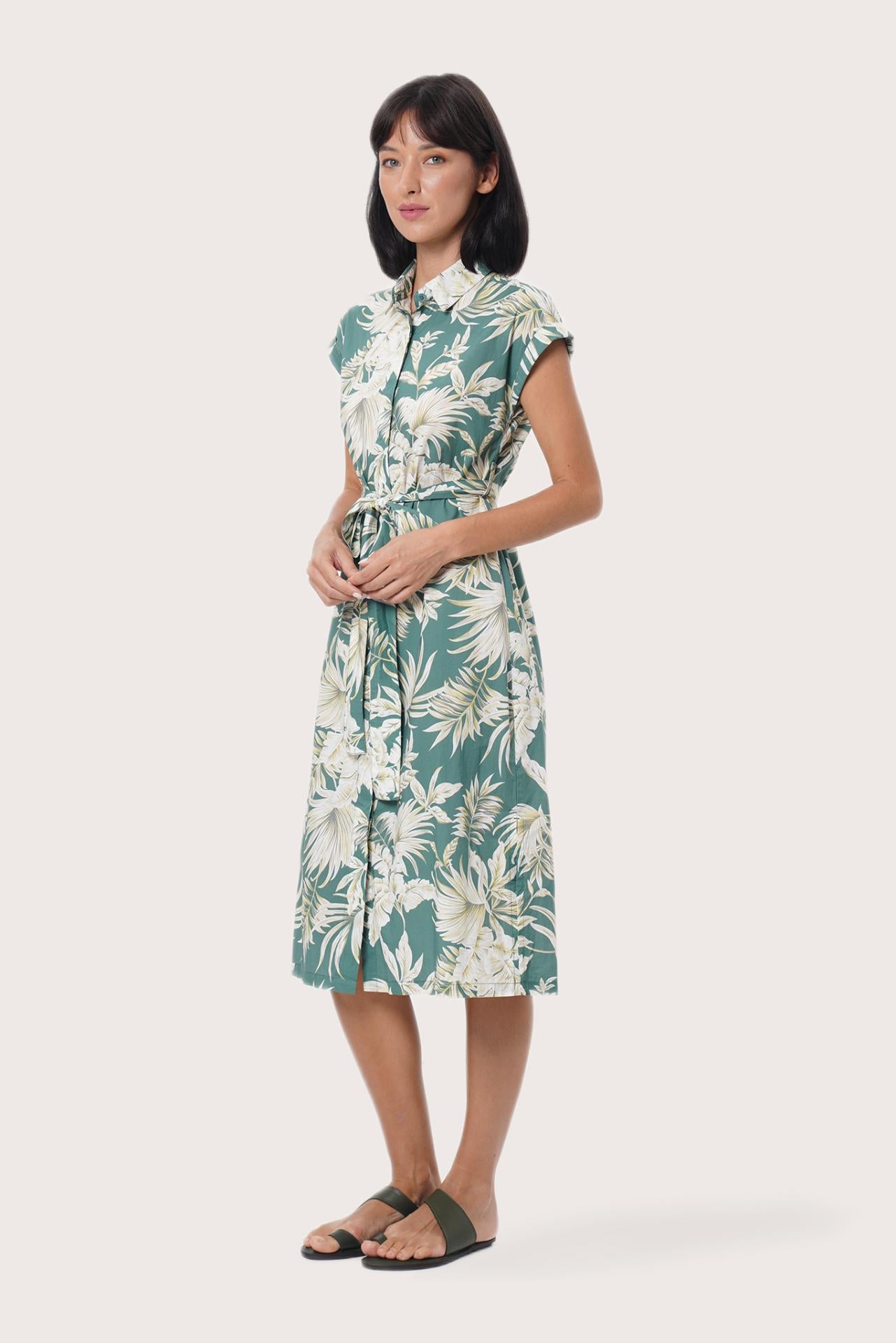 By The Sea Bali Side profile of the Sabang Dress showcasing its relaxed drape and fluid movement