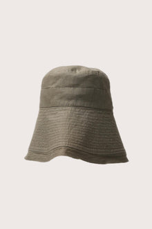 Back view of the Savanna Linen Hat Brown showcasing refined craftsmanship and lightweight construction