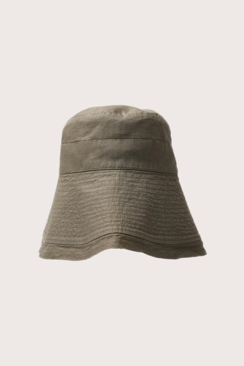 By The Sea Bali Savanna Linen Hat in brown with elegant wide-brim resort silhouette