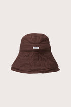 By The Sea Bali Savanna Linen Hat in choco with an elegant wide-brim resort silhouette