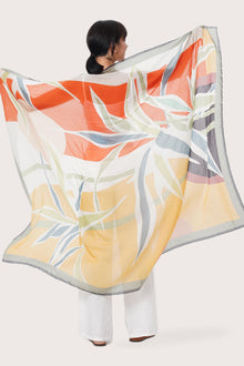 By The Sea Bali Lightweight fabric aaaand Bamboo Paint Yellow Orange print detail on the Savaya Sarong